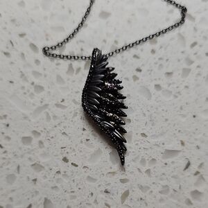 MALEFICENT DISNEY Elegant Black Wing Pendant Necklace